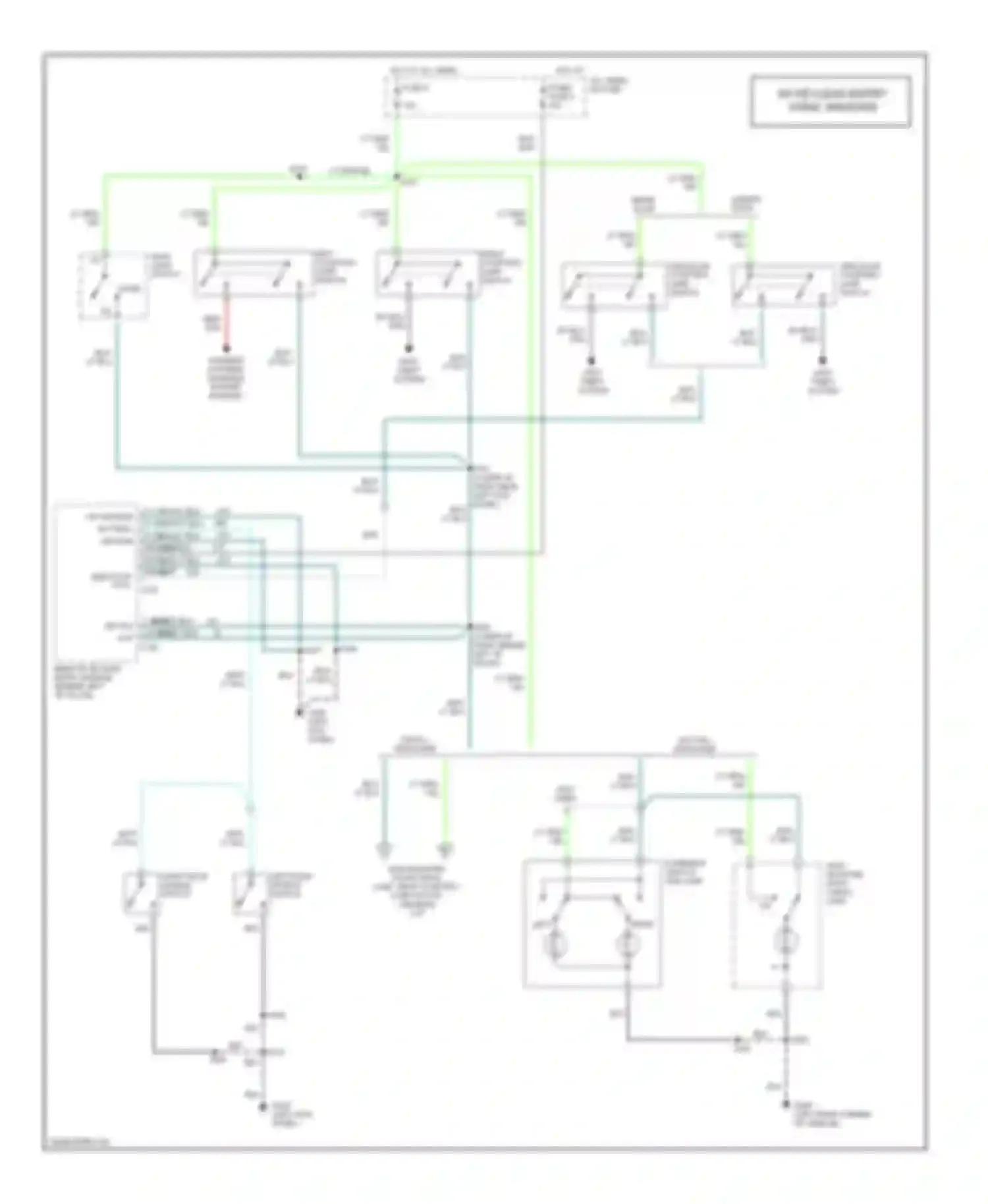Wiring diagram right courtesy lamp switch for Ford Club Wagon E350  (1996-1998) (2 of 2)