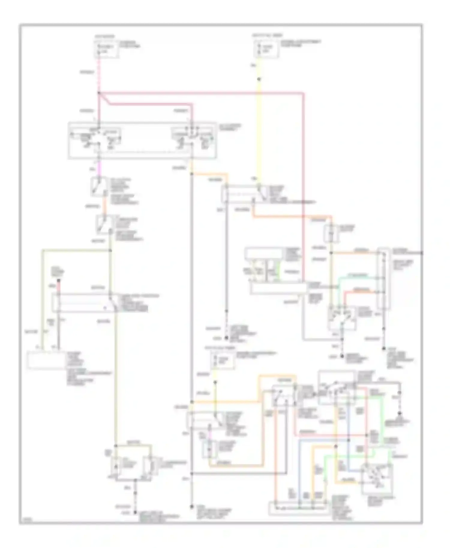 Wiring diagram temper- ature control switch for Ford Club Wagon E350  (1996-1998) (1 of 10)