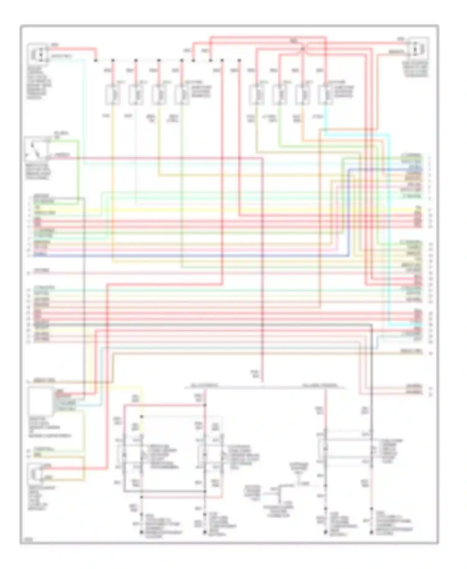 Wiring diagram trailer/camper adapter connector for Ford Club Wagon E350  (1996-1998) (6 of 6)