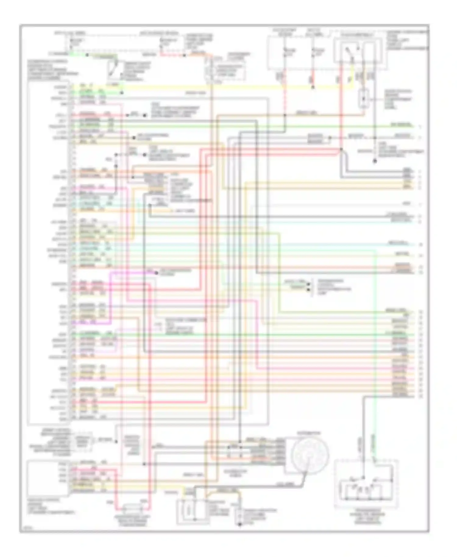 Wiring diagram transmission control switch/ indicator lamp for Ford Club Wagon E350  (1996-1998) (4 of 4)