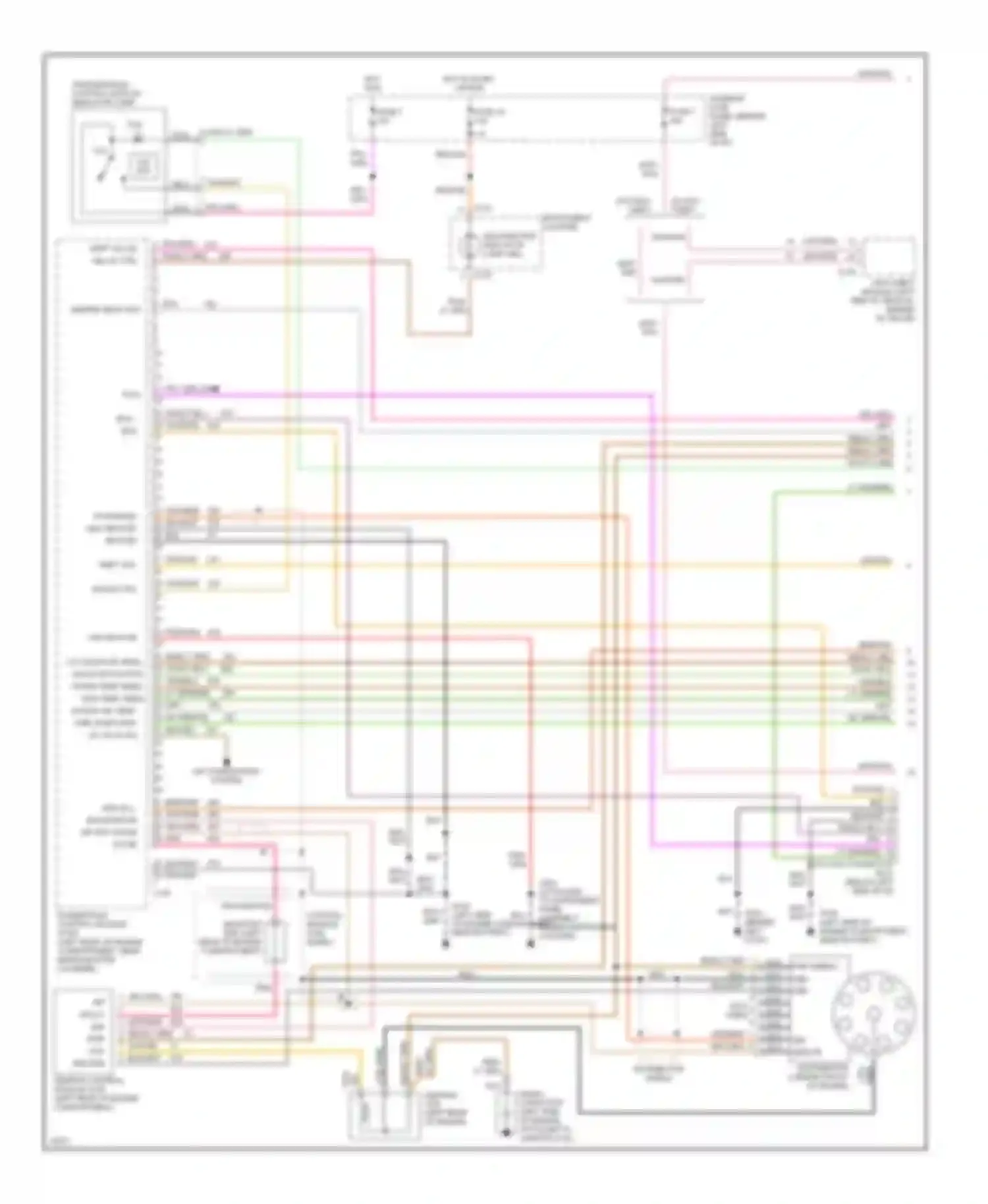 Wiring diagram transmission control switch/ indicator lamp for Ford Club Wagon E350  (1996-1998) (2 of 4)