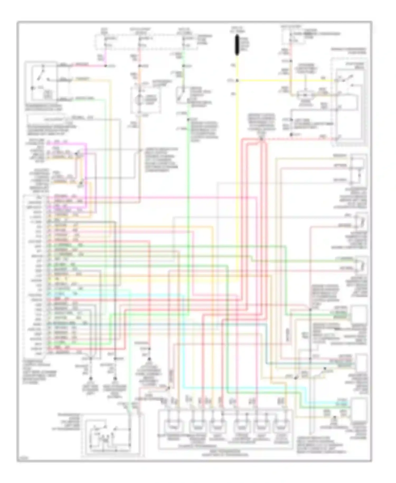 Wiring diagram transmission control switch/indicator lamp for Ford Club Wagon E350  (1996-1998) (4 of 6)