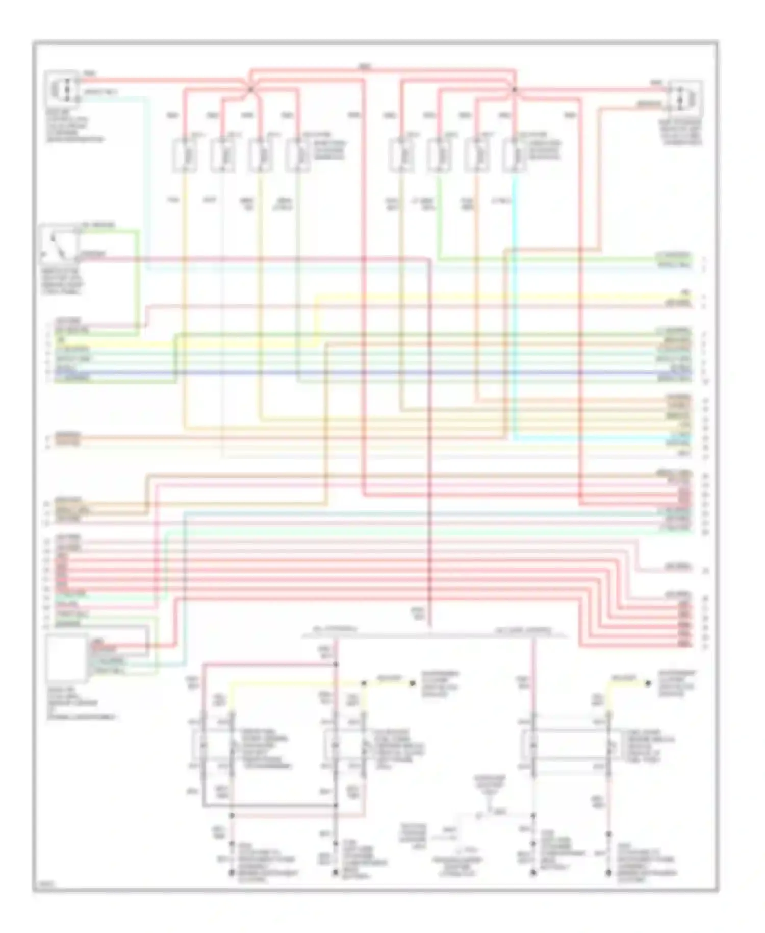 Wiring diagram w/class 1 trailer adapter only for Ford Club Wagon E350  (1996-1998) (1 of 2)