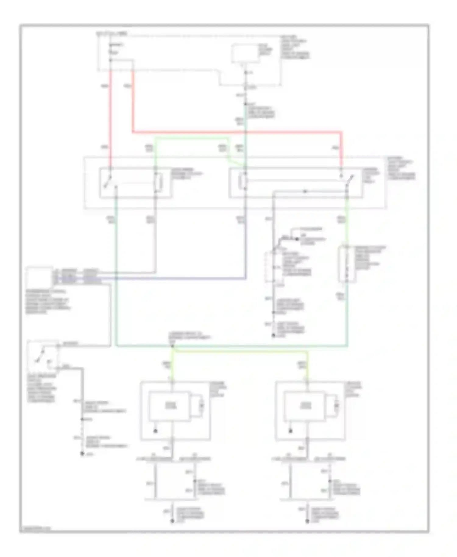 Contour Ford I facelift (1997-2000): Cooling fan circuit