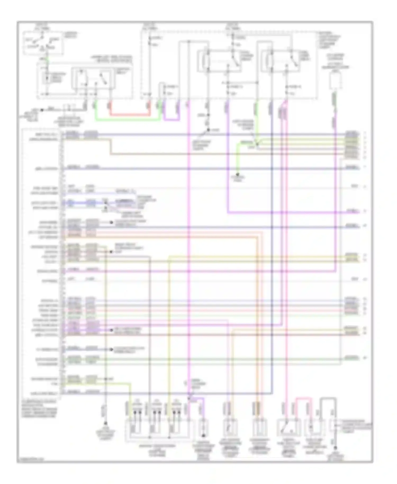 Contour Ford I facelift (1997-2000): Wiring diagram engine performance 2.5ls (1 of 3)