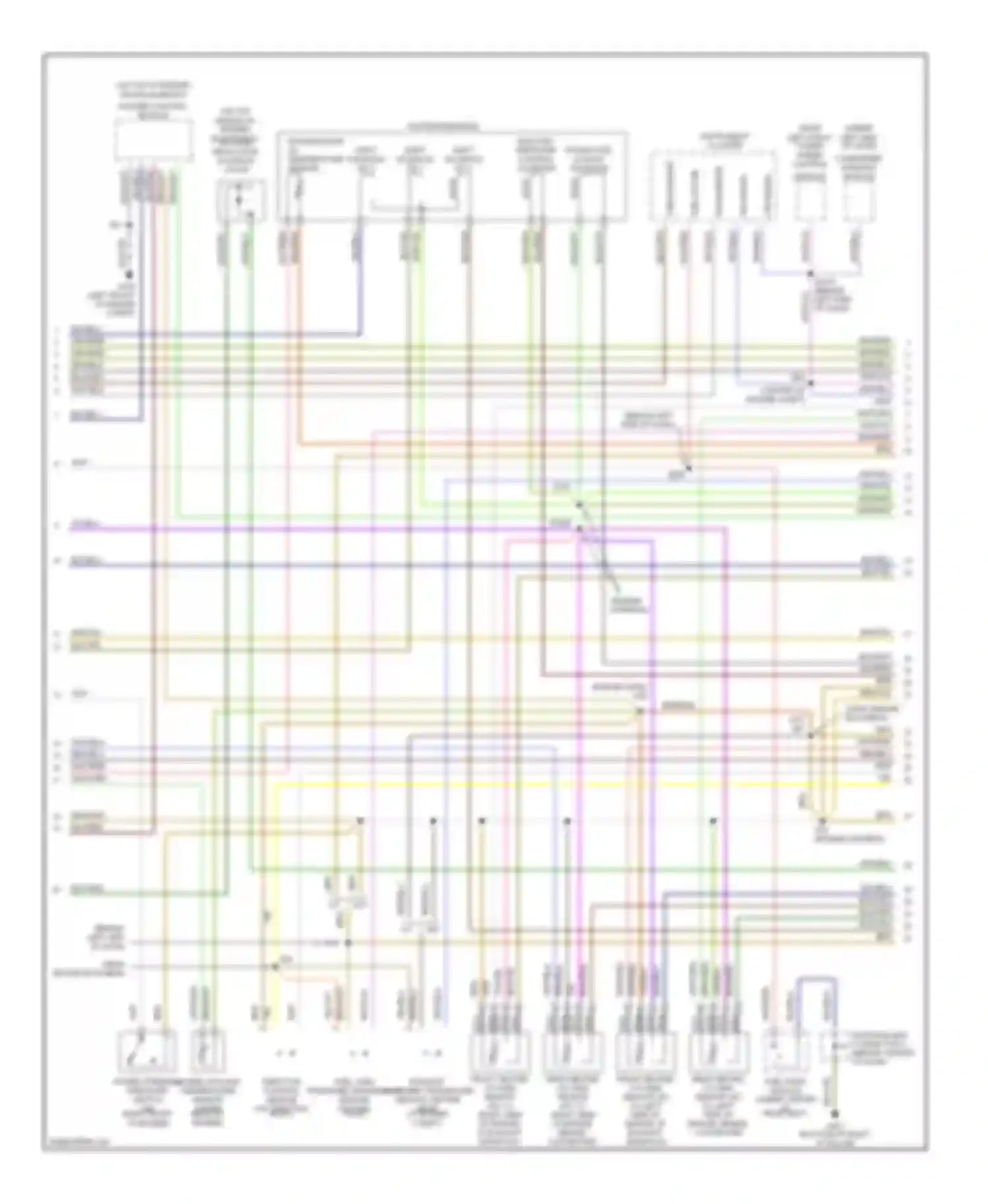 Contour Ford I facelift (1997-2000): Wiring diagram engine performance 2.5ls (2 of 3)