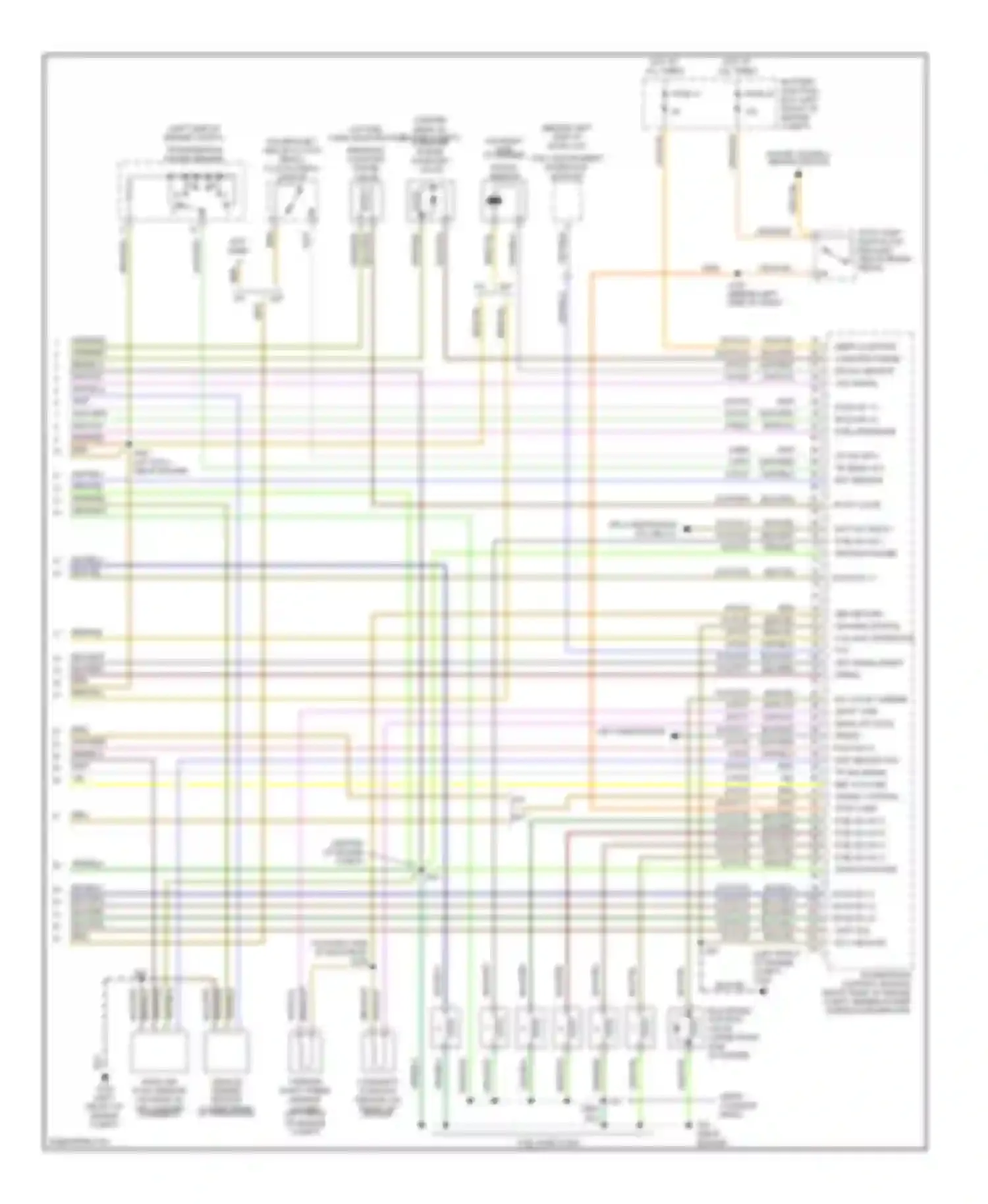 Contour Ford I facelift (1997-2000): Wiring diagram engine performance 2.5ls (3 of 3)