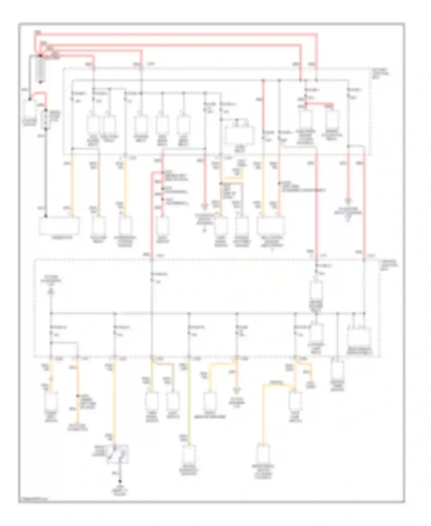Contour Ford I facelift (1997-2000): Power distribution circuit (1 of 4)