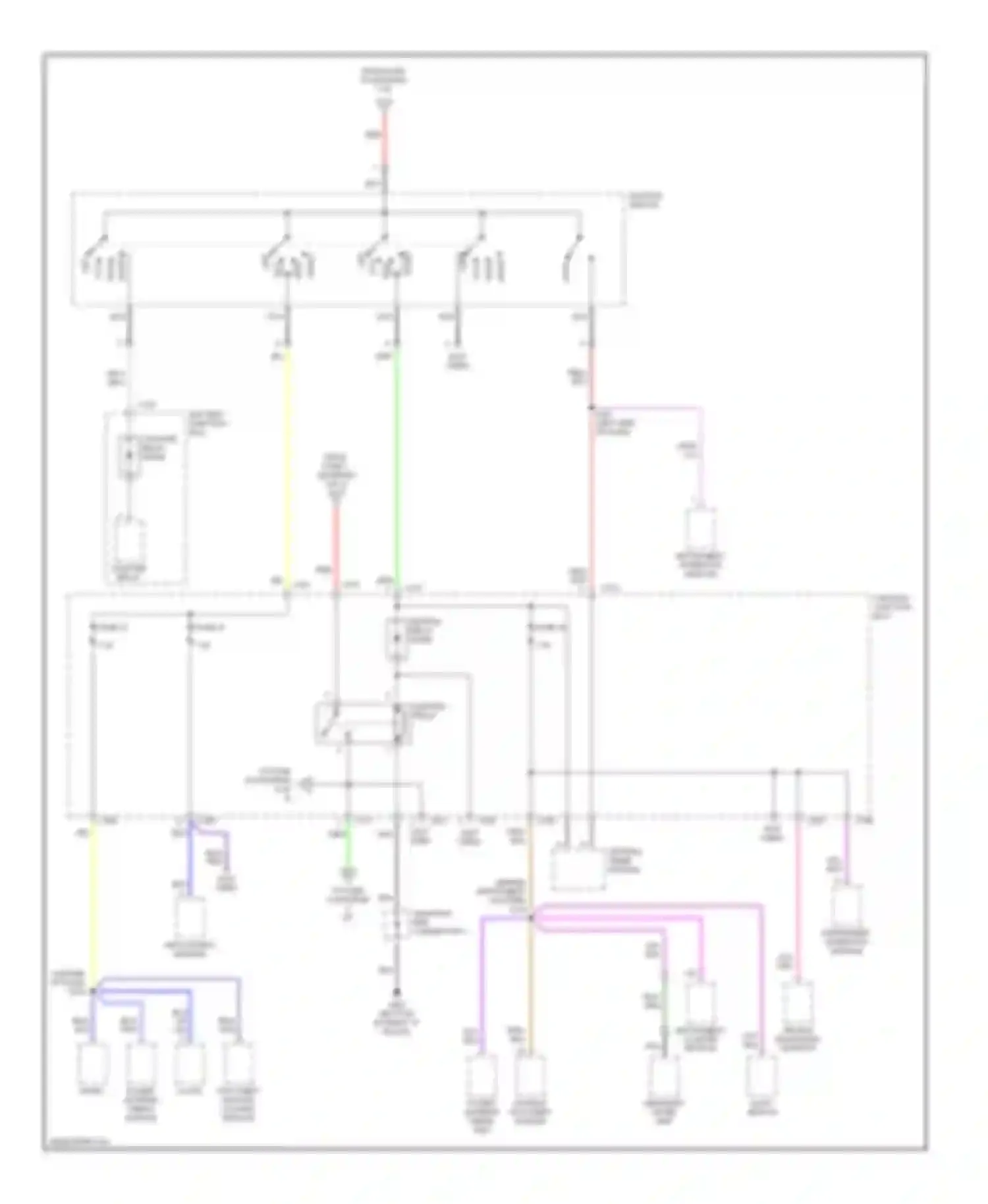 Contour Ford I facelift (1997-2000): Power distribution circuit (2 of 4)