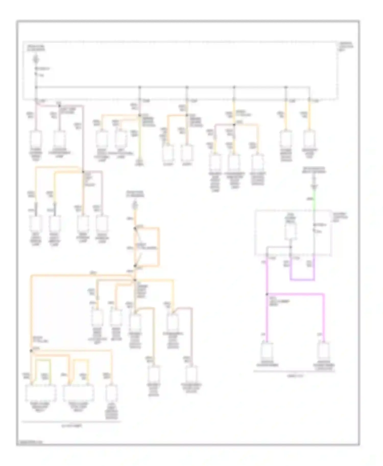 Contour Ford I facelift (1997-2000): Power distribution circuit (3 of 4)