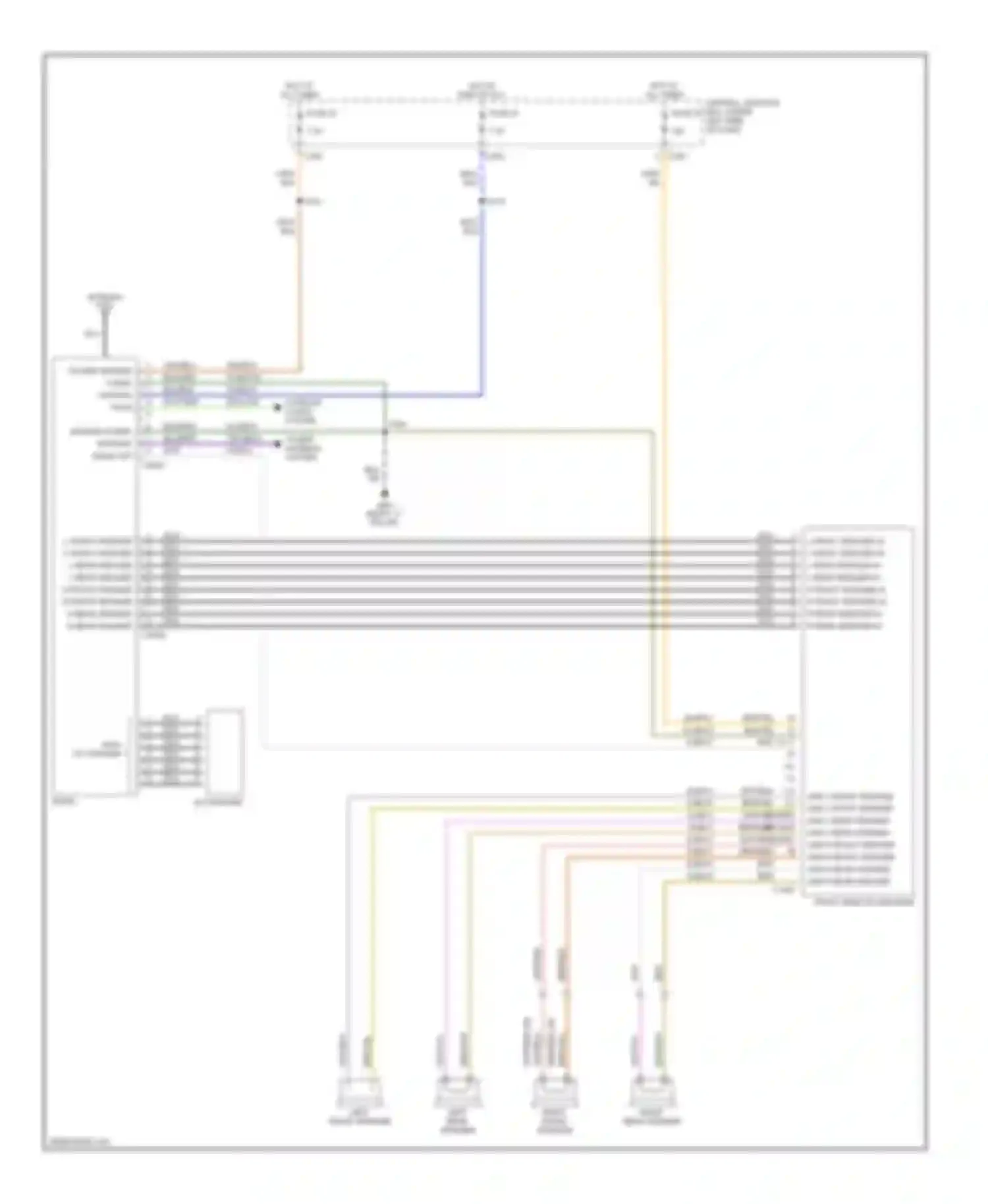 Contour Ford I facelift (1997-2000): Radio circuits, with amplifier
