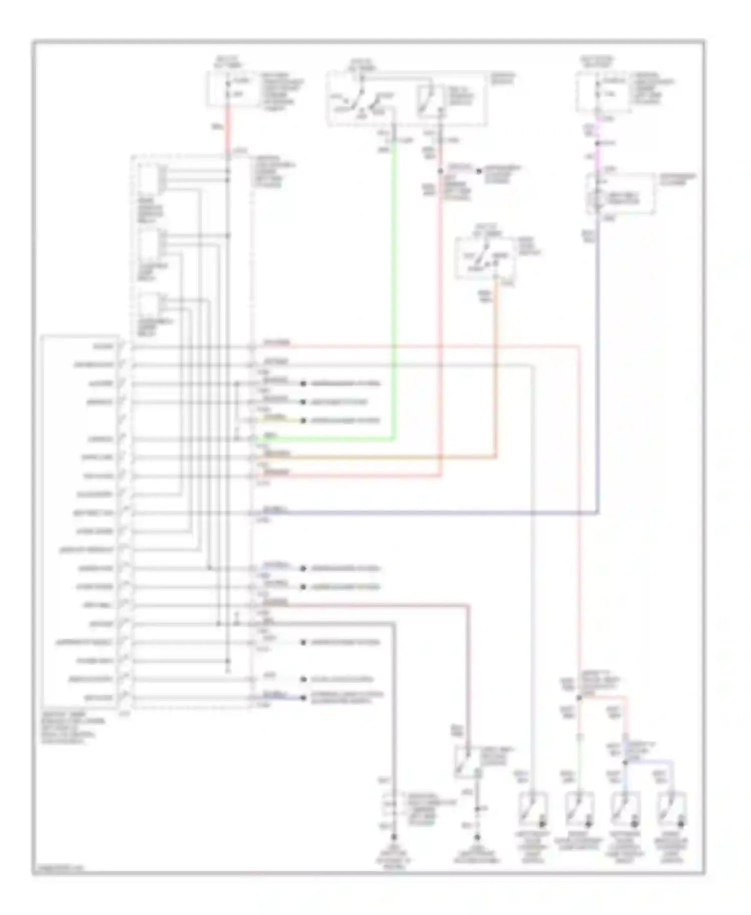 Contour Ford I facelift (1997-2000): Warning system circuits