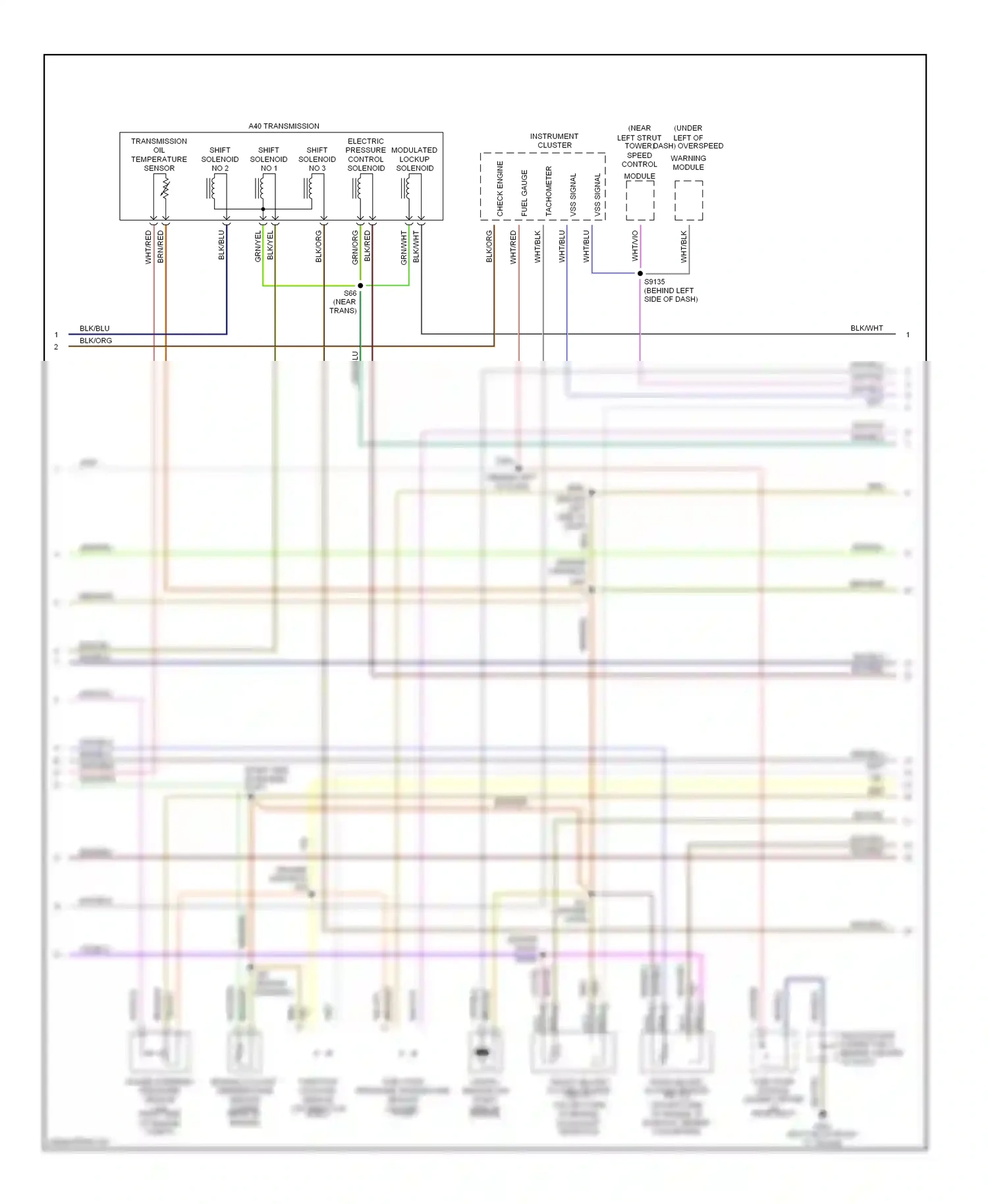 Ford Contour I facelift (1997-2000) check engine wiring diagram  (1 of 2)