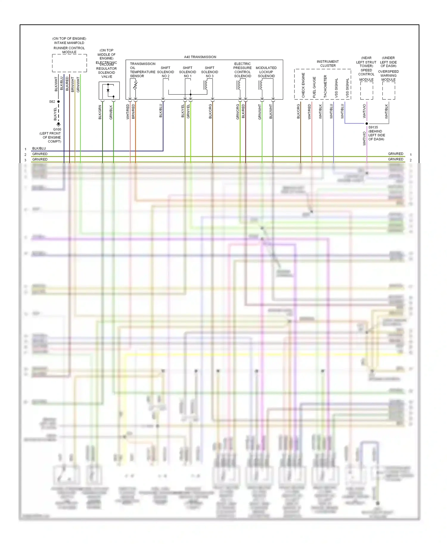 Ford Contour I facelift (1997-2000) (engine harness, wiring diagram  (2 of 2)
