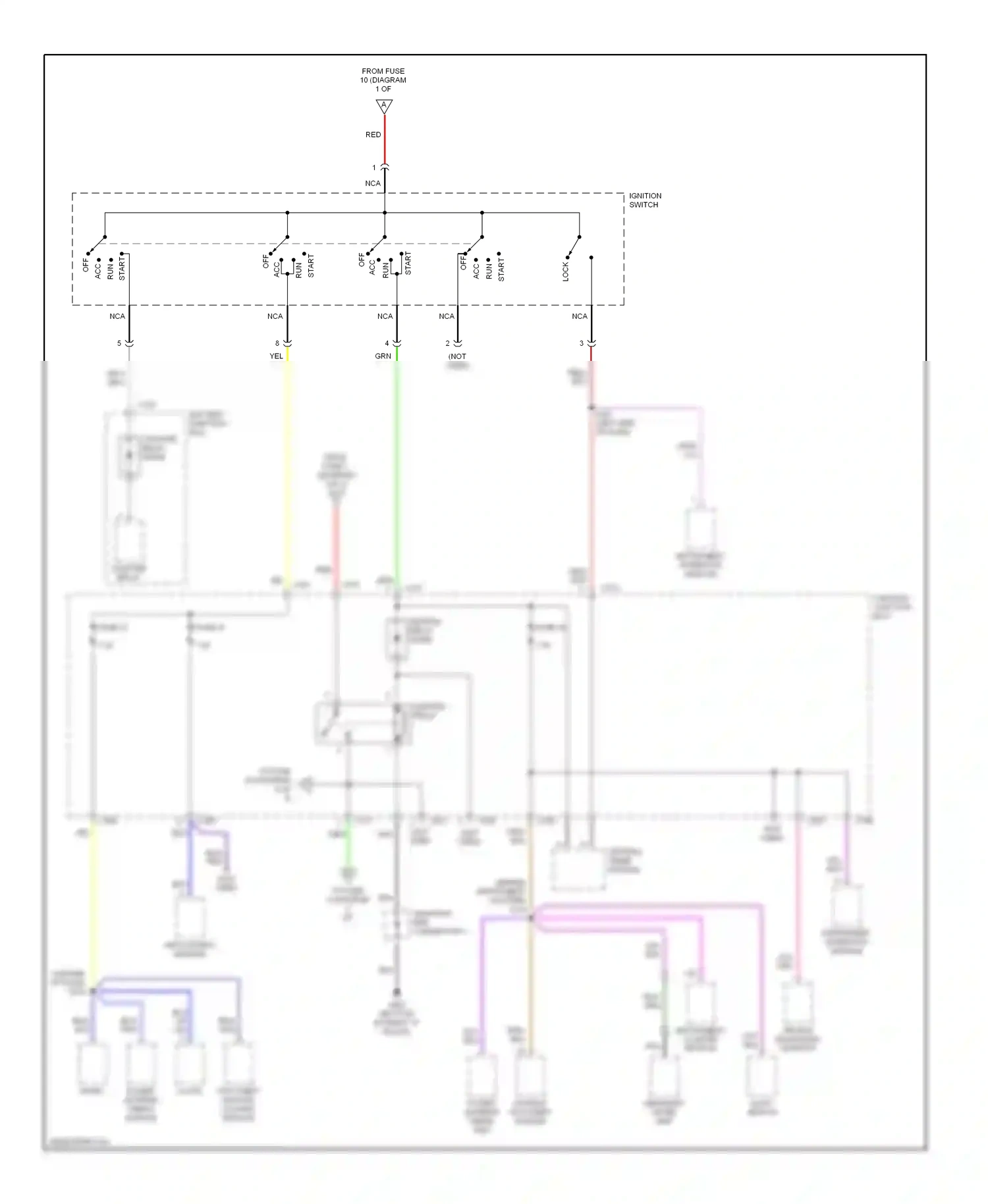 Ford Contour I facelift (1997-2000) instrument interface module wiring diagram  (1 of 1)