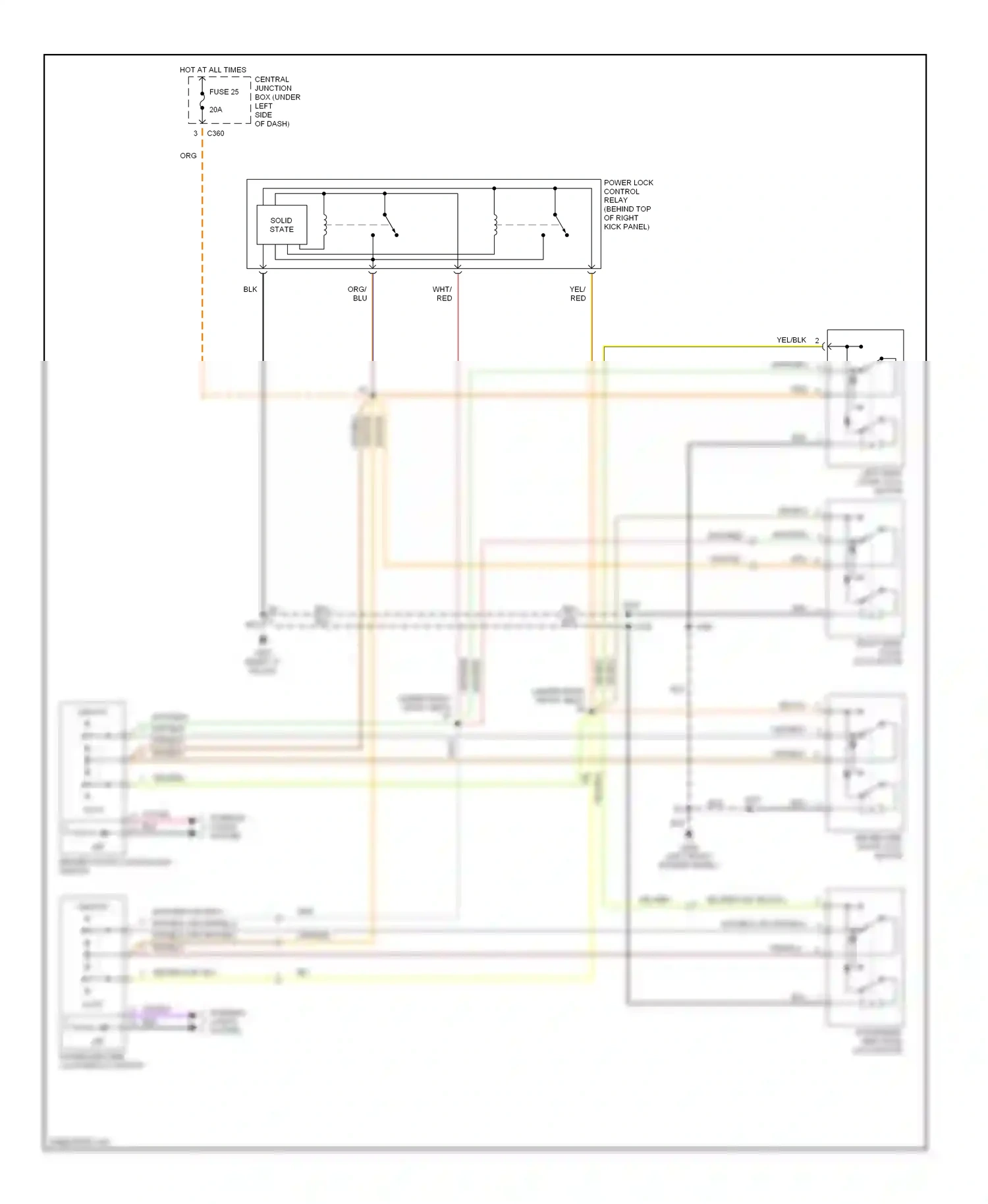 Ford Contour I facelift (1997-2000) solid state wiring diagram  (4 of 5)