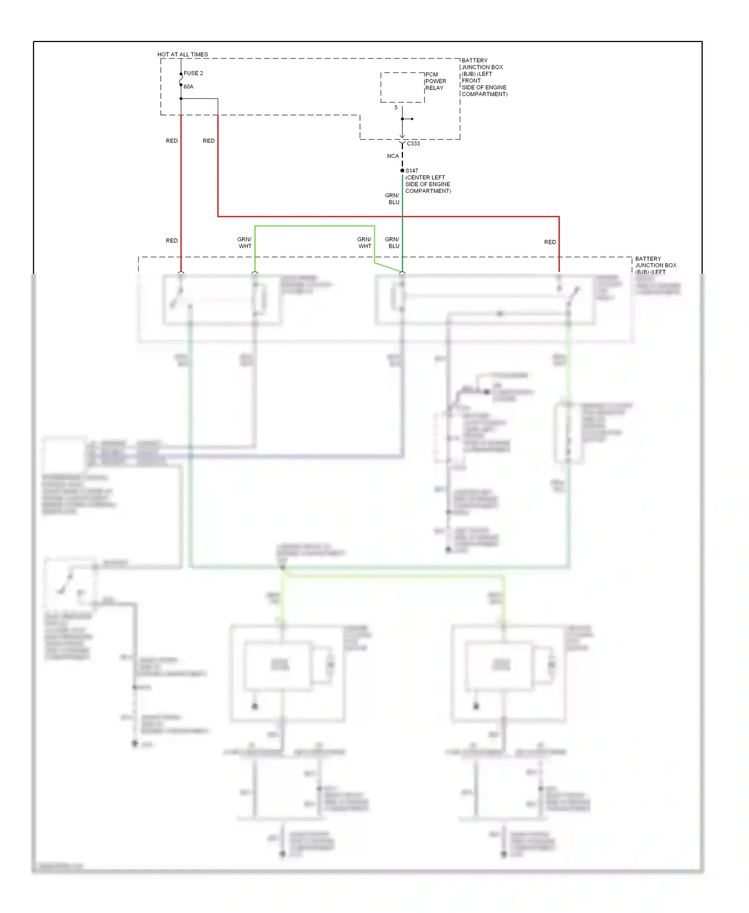 Ford Contour I facelift (1997-2000) solid state wiring diagram  (3 of 5)