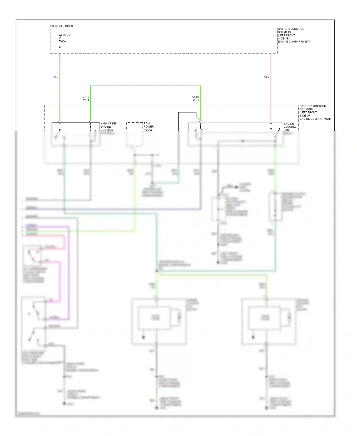 Ford Contour I facelift (1997-2000) solid state wiring diagram  (2 of 5)