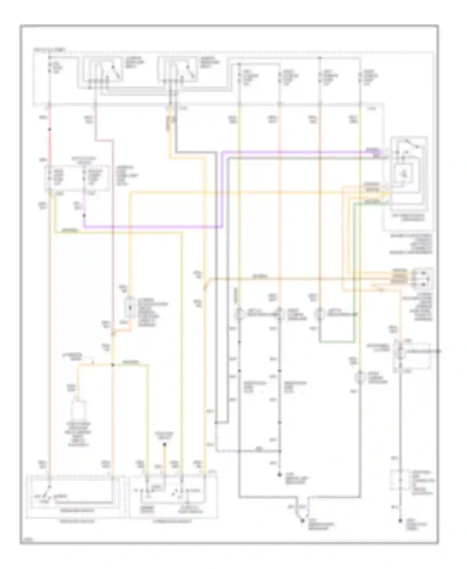 Contour Ford I (1994-1997): Headlamps circuit, with drl
