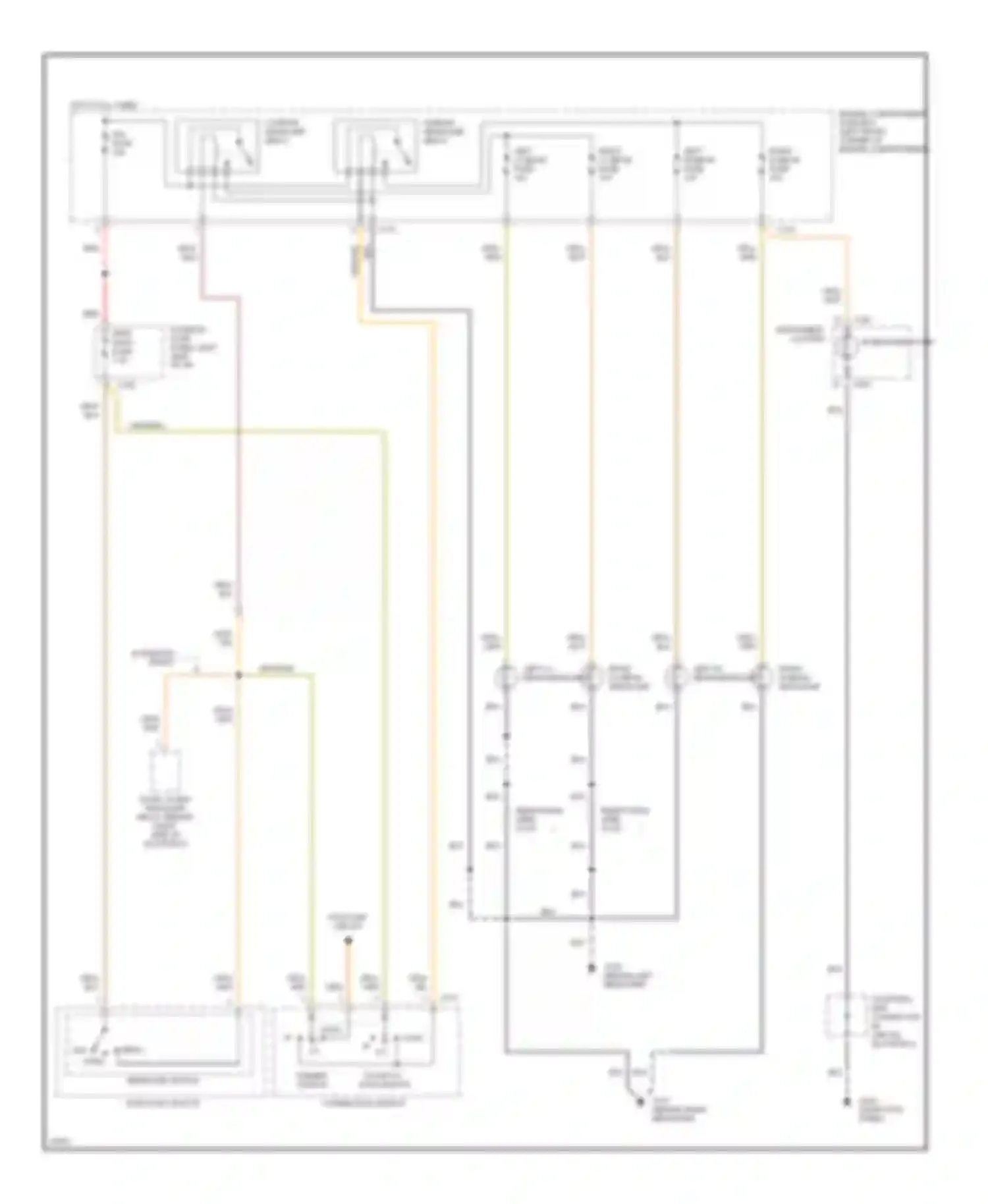 Contour Ford I (1994-1997): Headlamps circuit, without drl