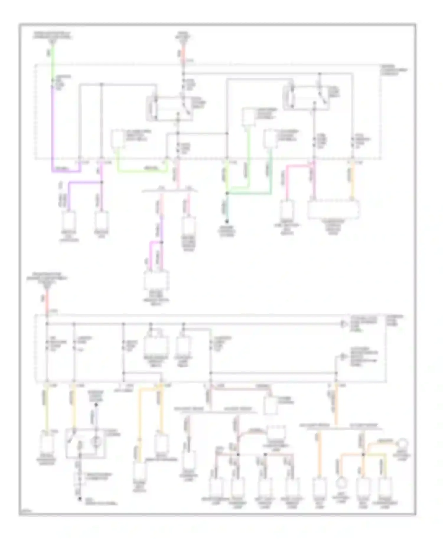 Contour Ford I (1994-1997): Power distribution circuit (2 of 3)