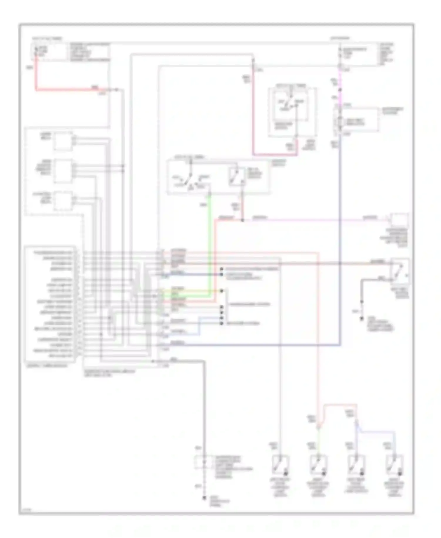 Contour Ford I (1994-1997): Warning system circuits