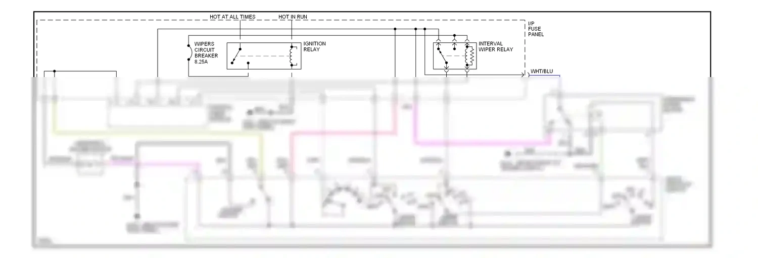 Ford Contour I (1994-1997) multi- function switch wiring diagram  (1 of 1)