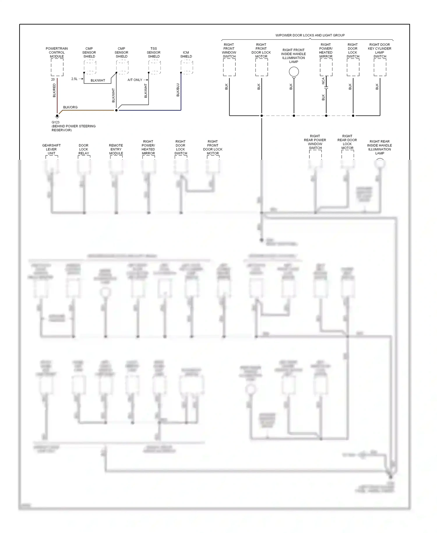 Ford Contour I (1994-1997) powertrain control module wiring diagram  (2 of 2)