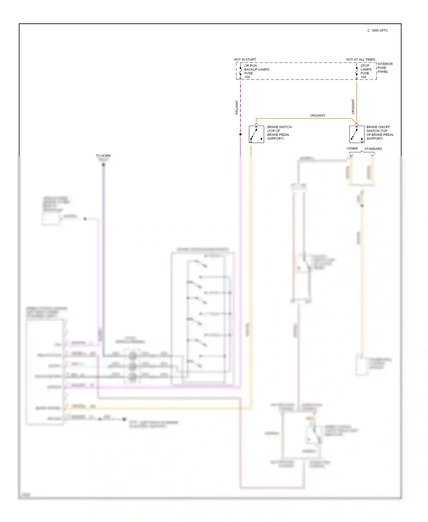 Ford Contour I (1994-1997) powertrain control module wiring diagram  (1 of 2)