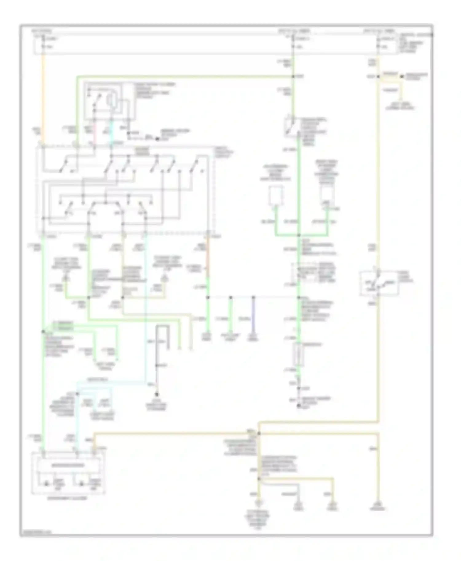 Cutaway E350 Super Duty Ford  (1999-2012): Exterior lamps circuit, with stripped chassis (1 of 2)