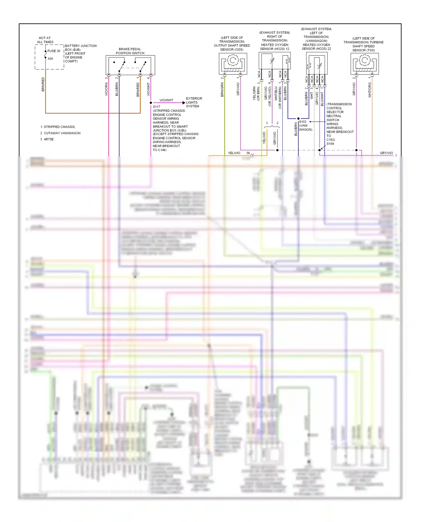 Ford Cutaway E350 Super Duty  (1999-2012) computer data wiring diagram  (1 of 2)