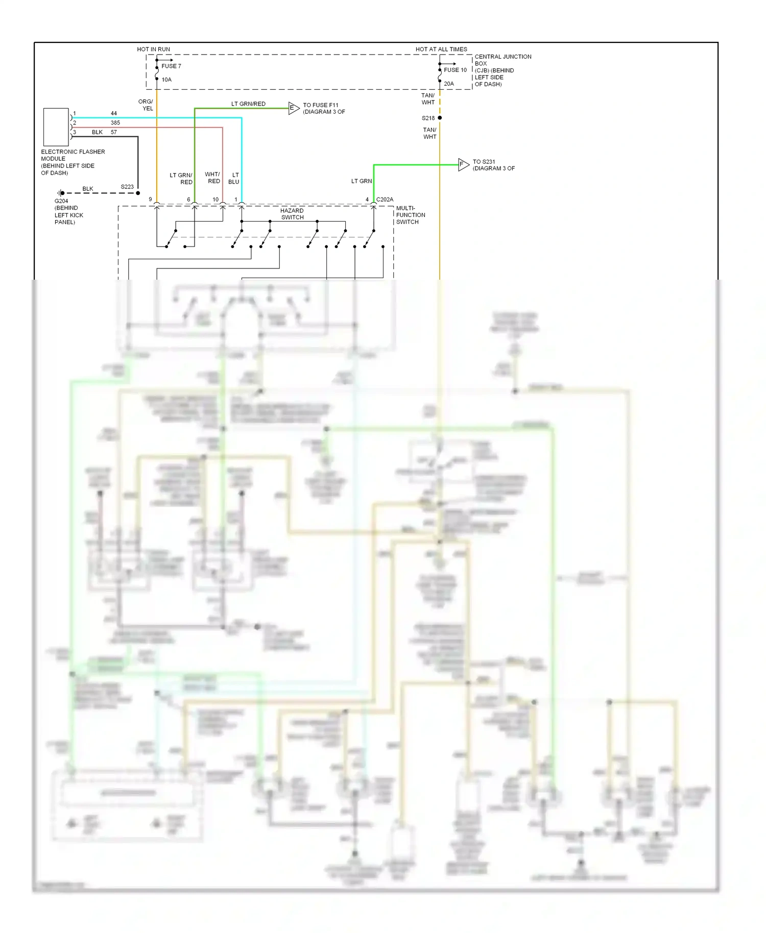 Ford Cutaway E350 Super Duty  (1999-2012) multi- function switch wiring diagram  (15 of 20)
