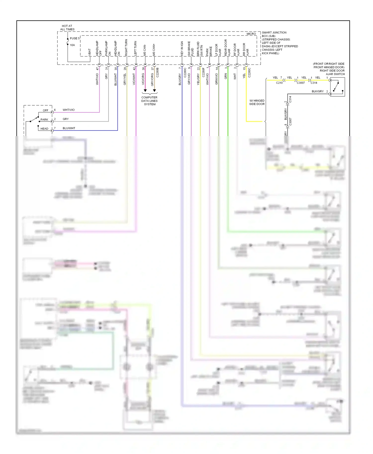 Ford Cutaway E350 Super Duty  (1999-2012) multi- function switch wiring diagram  (11 of 20)