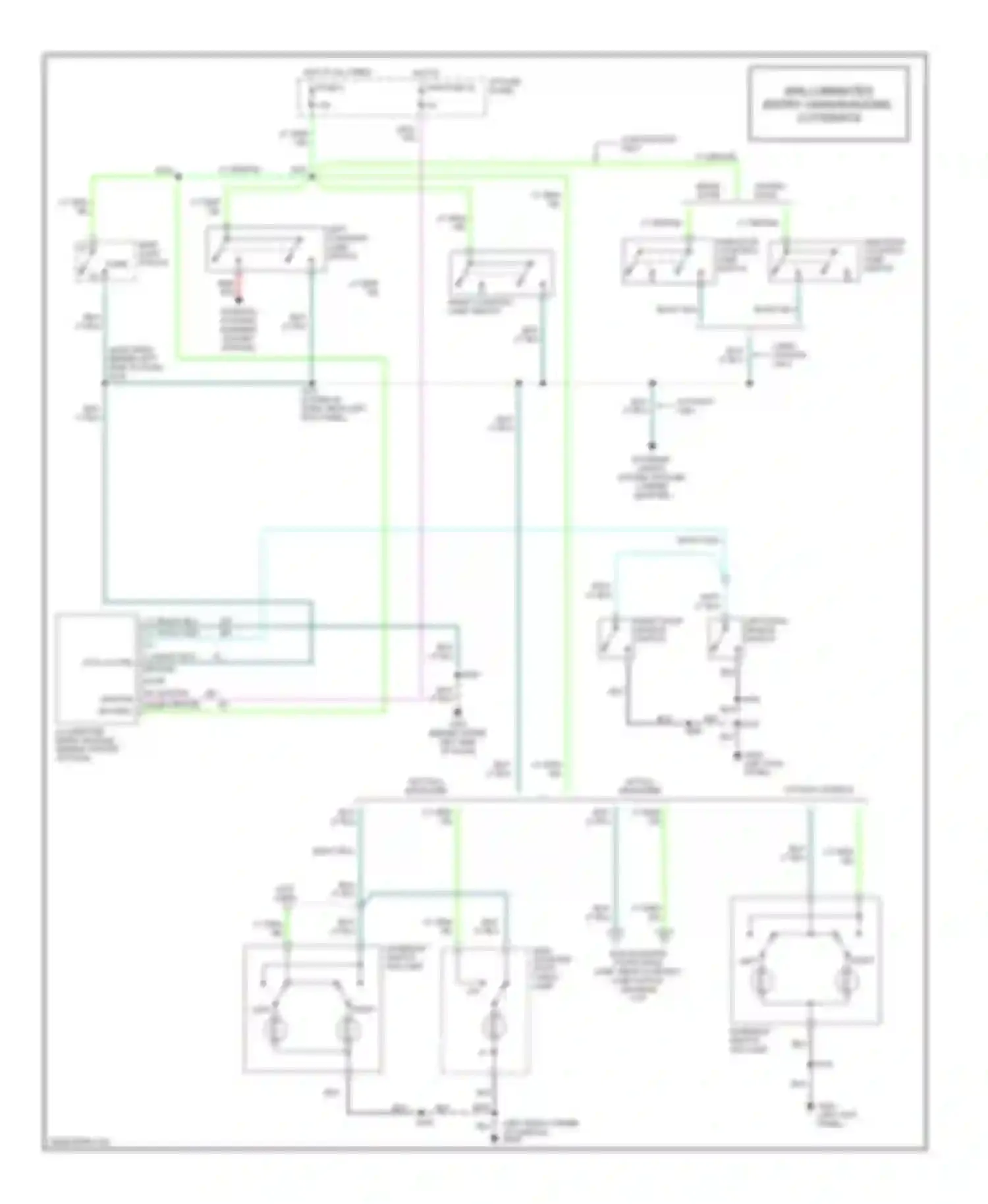 Cutaway E350 Ford  (1997-1998): Courtesy lamps circuit (1 of 3)