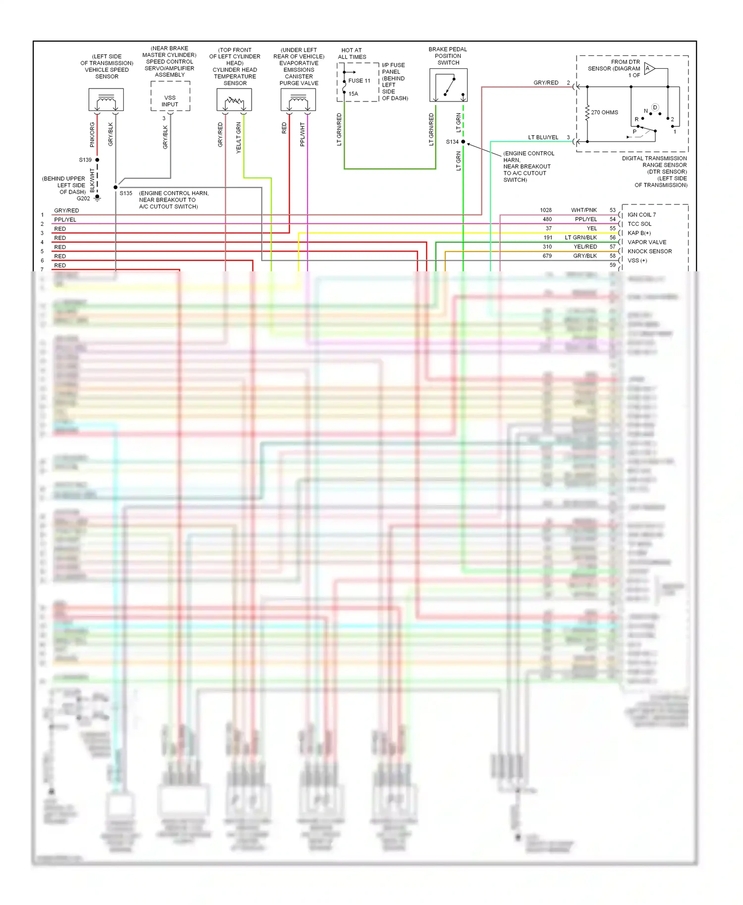 Ford Cutaway E350  (1997-1998) cmp sensor wiring diagram  (1 of 2)