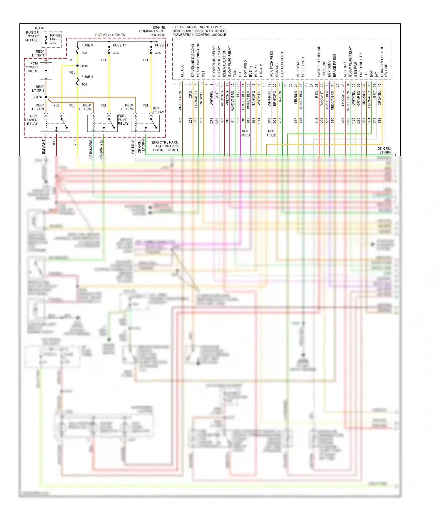 Ford Cutaway E350  (1997-1998) mal/ function indicator wiring diagram  (1 of 1)