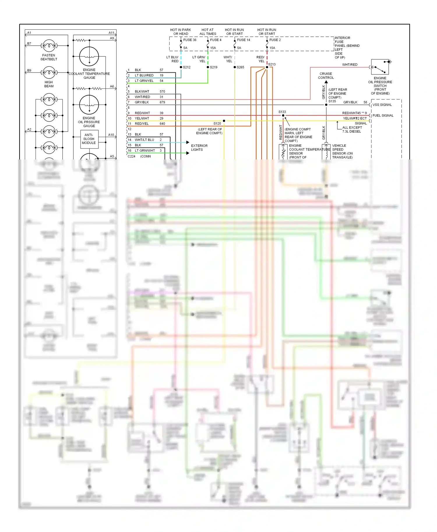 Ford Cutaway E350  (1997-1998) warning buzzer module wiring diagram  (2 of 4)