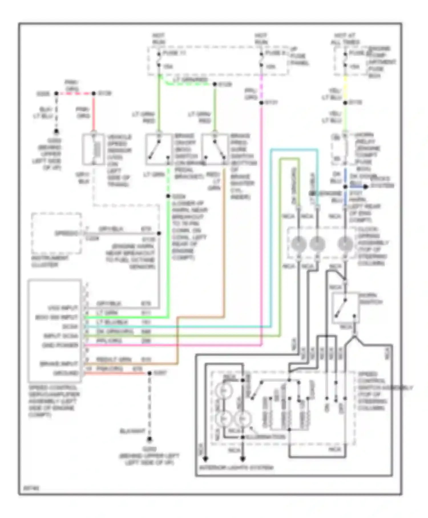 Econoline E150 Ford  (1997-2012): Cruise control circuit, gasoline