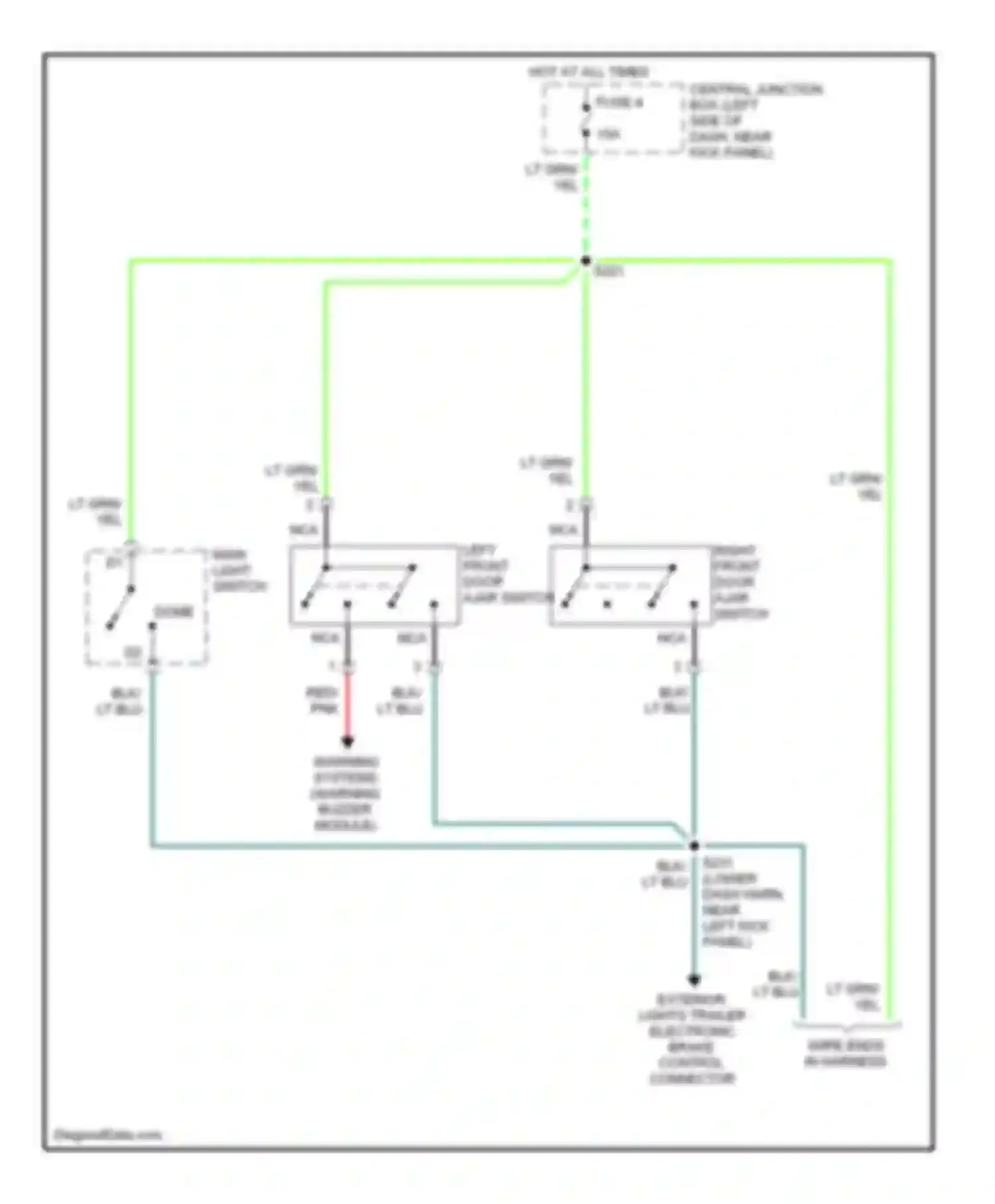 Econoline E150 Ford  (1997-2012): Courtesy lamps circuit, cutaway chassis