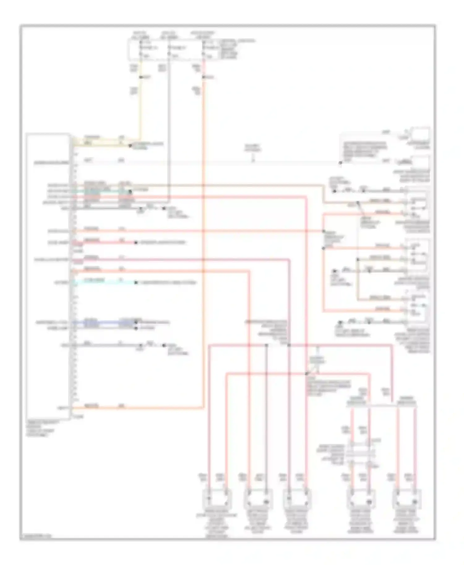 Econoline E150 Ford  (1997-2012): Door lock circuit, with keyless entry