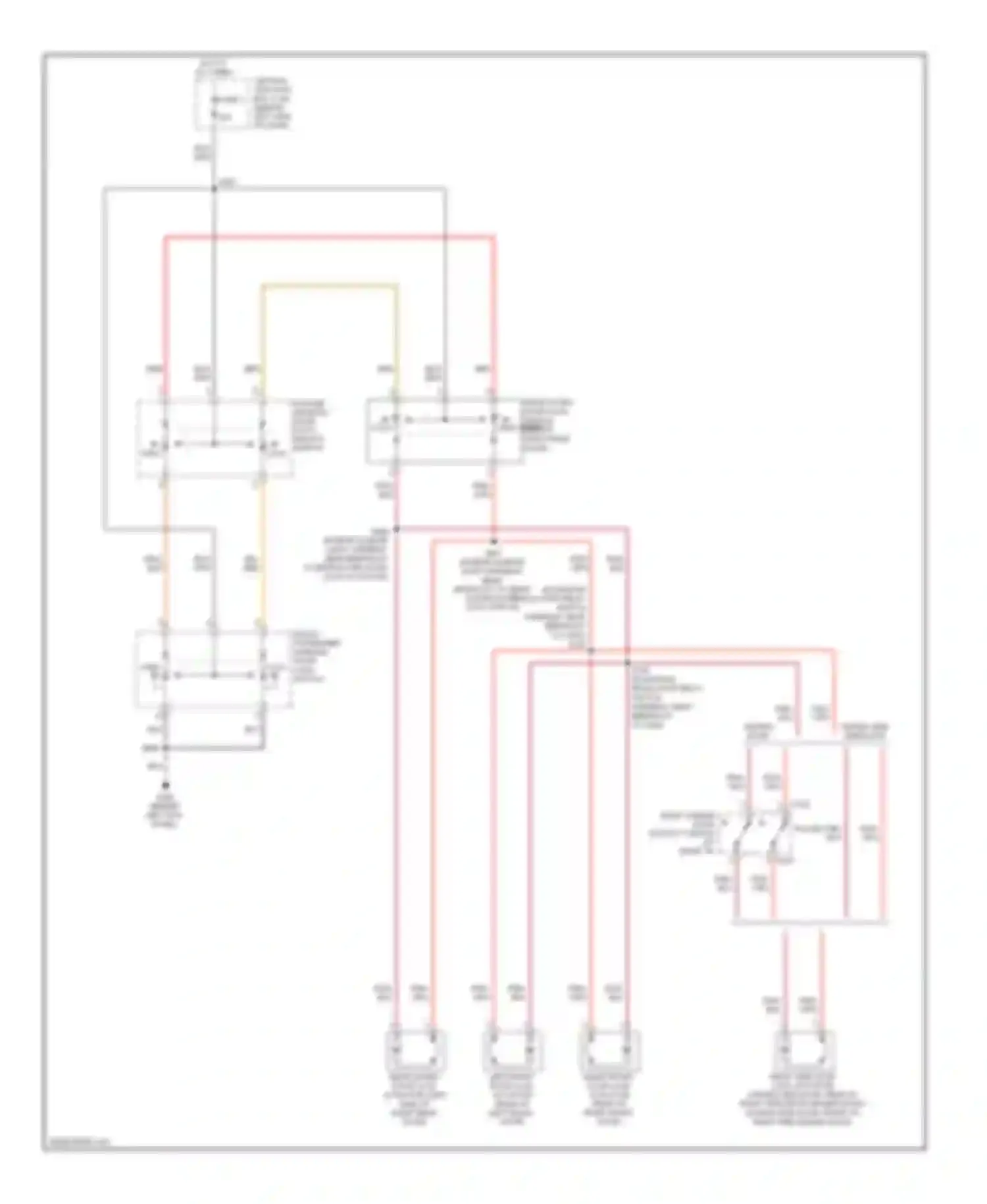 Econoline E150 Ford  (1997-2012): Power door locks circuit, without cutaway chassis without keyless entry