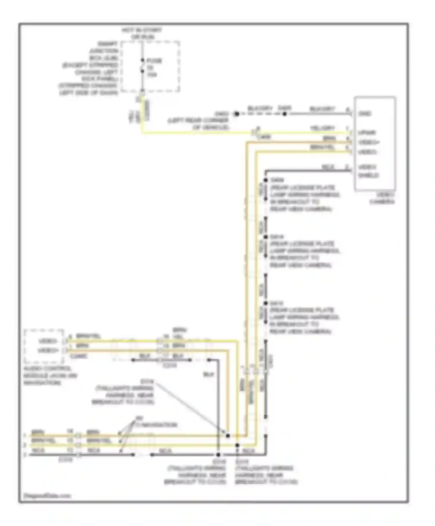 Econoline E150 Ford  (1997-2012): Electrochromic mirror circuit, with rear view camera (2 of 2)
