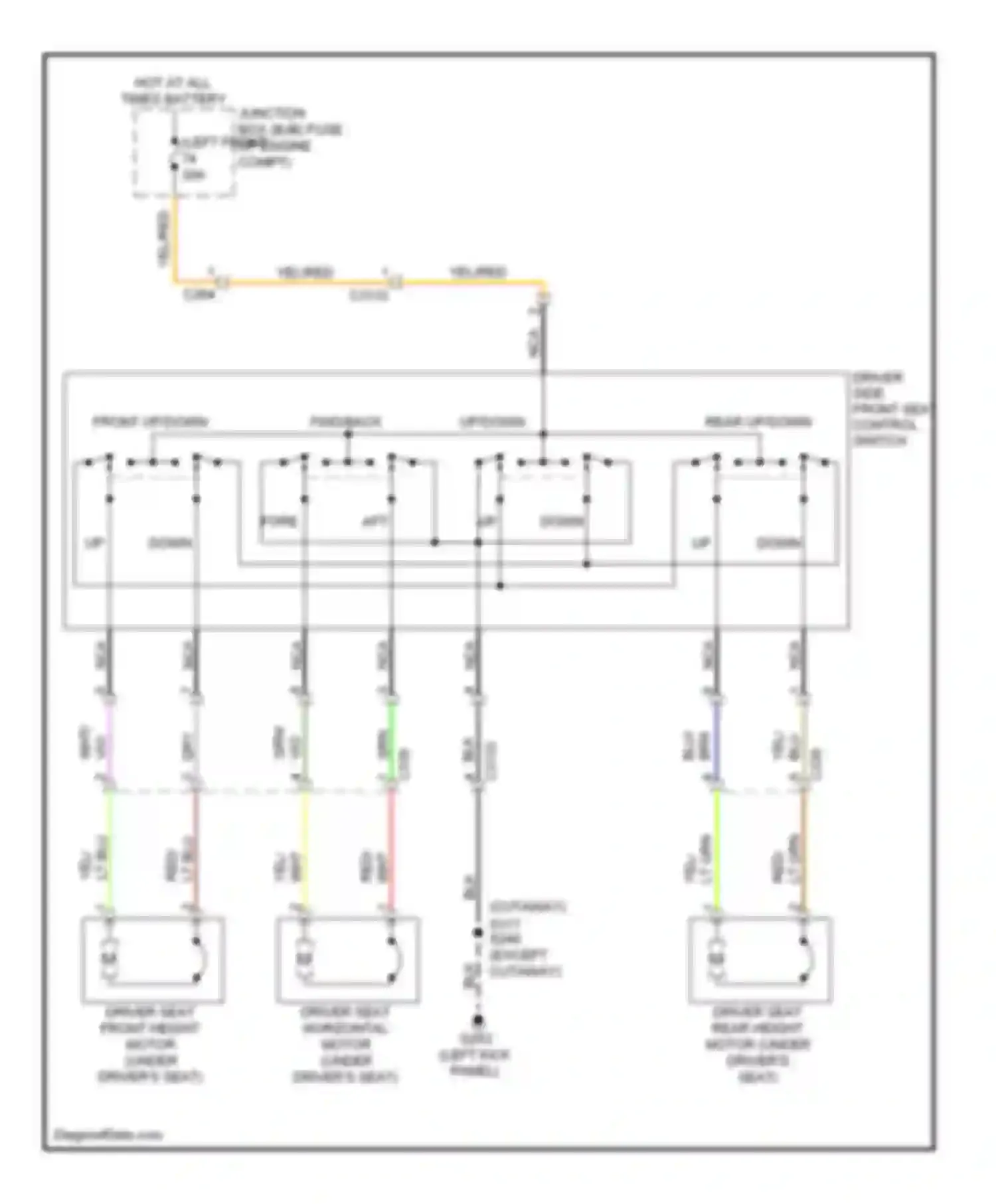 Econoline E150 Ford  (1997-2012): Power seats circuit