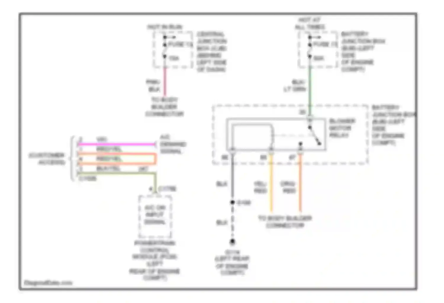Wiring diagram a/c on input signal for Ford Econoline E150  (1997-2012) (5 of 5)