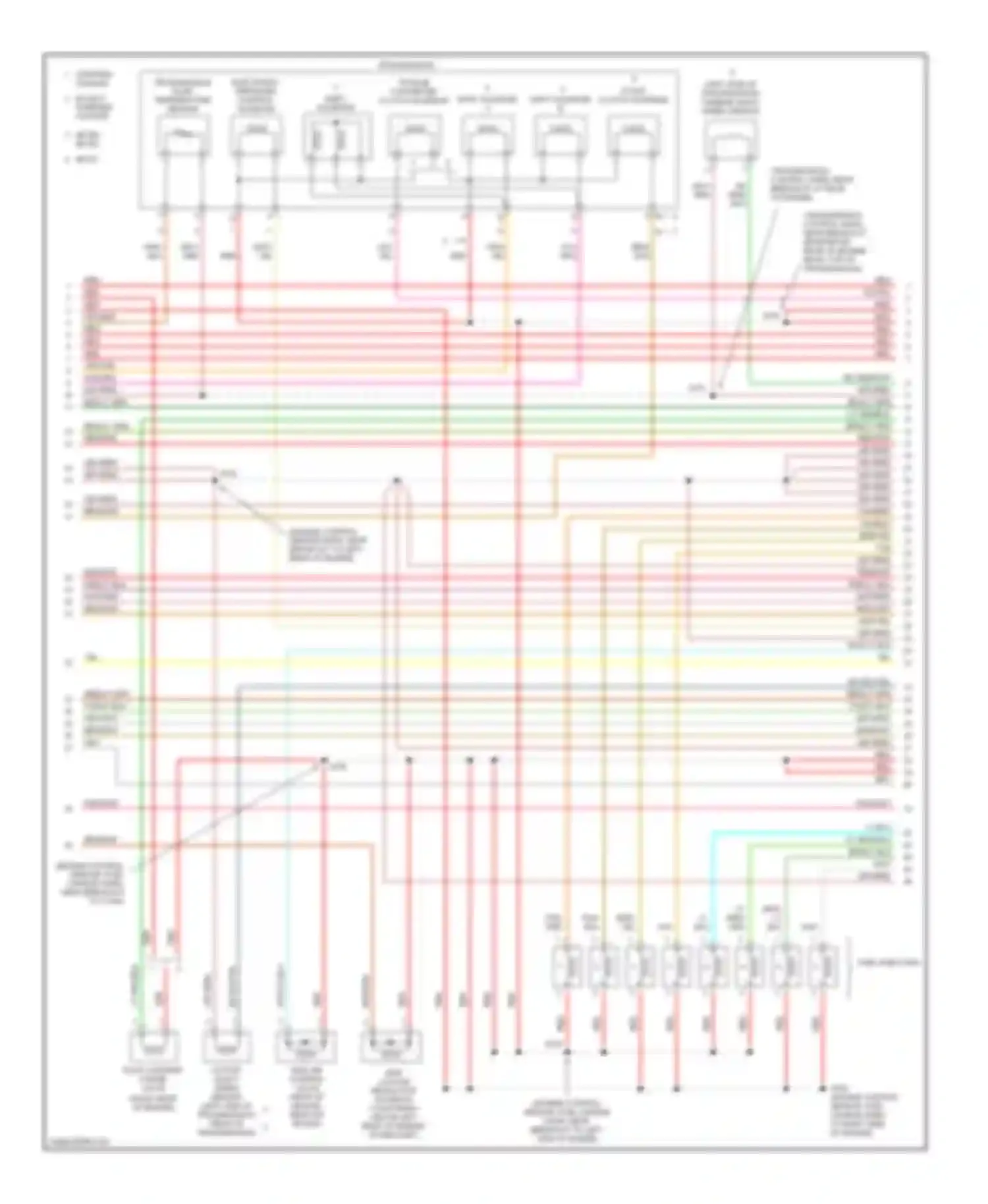 Wiring diagram (engine control sensor, fuel charge harn, near breakout for Ford Econoline E150  (1997-2012) (3 of 3)