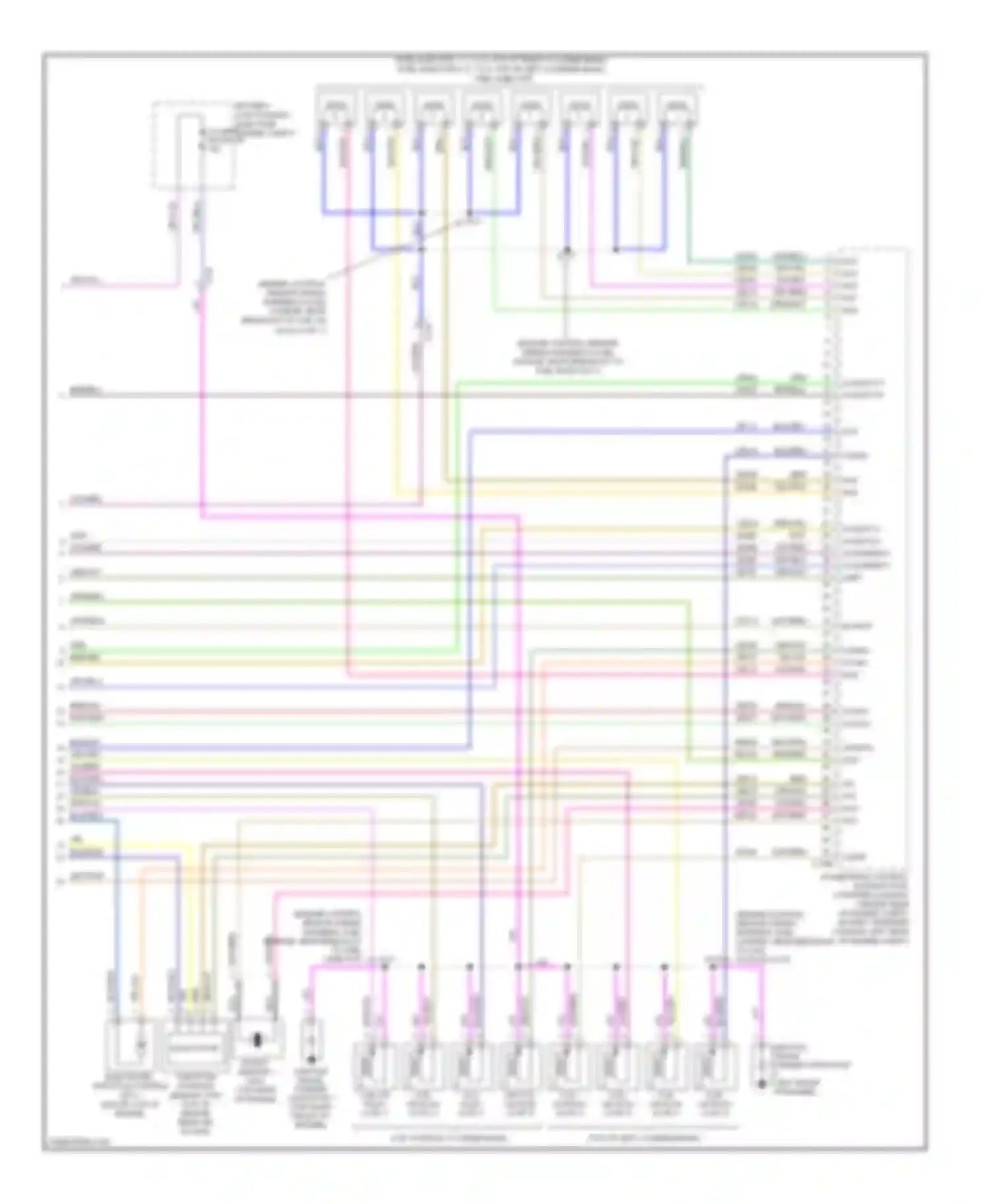 Wiring diagram (engine control sensor wiring harness, fuel charge, near breakout to coil for Ford Econoline E150  (1997-2012) (1 of 2)