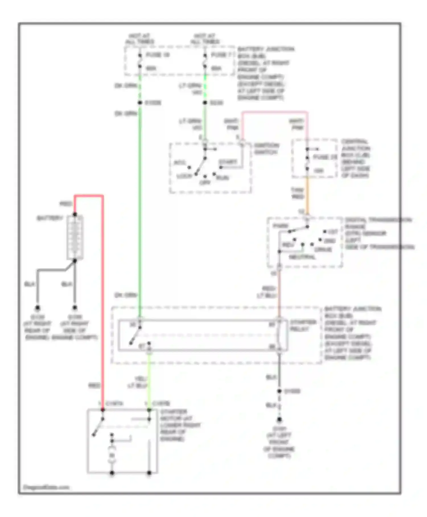 Wiring diagram hot at all times for Ford Econoline E150  (1997-2012) (153 of 185)
