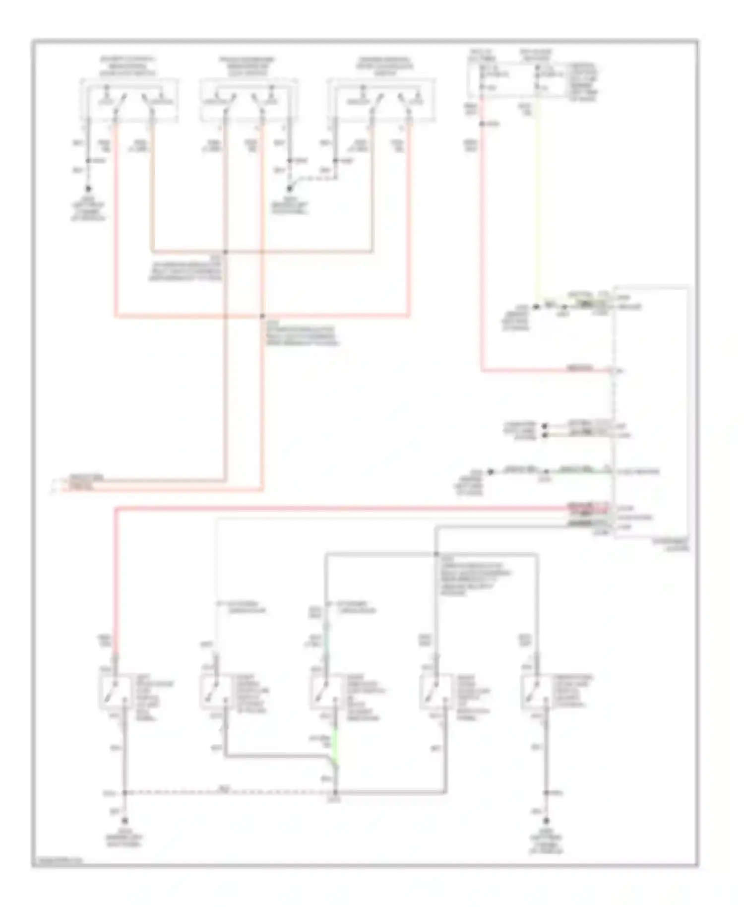 Wiring diagram (in window regulator relay switch harness, for Ford Econoline E150  (1997-2012) (1 of 14)