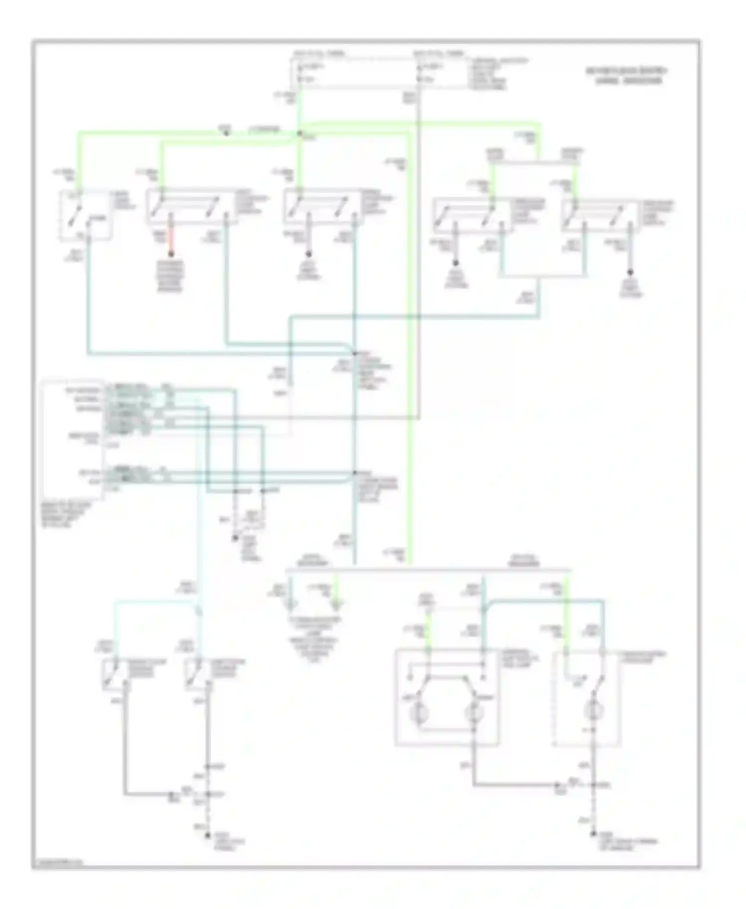 Wiring diagram left door handle switch for Ford Econoline E150  (1997-2012) (2 of 2)