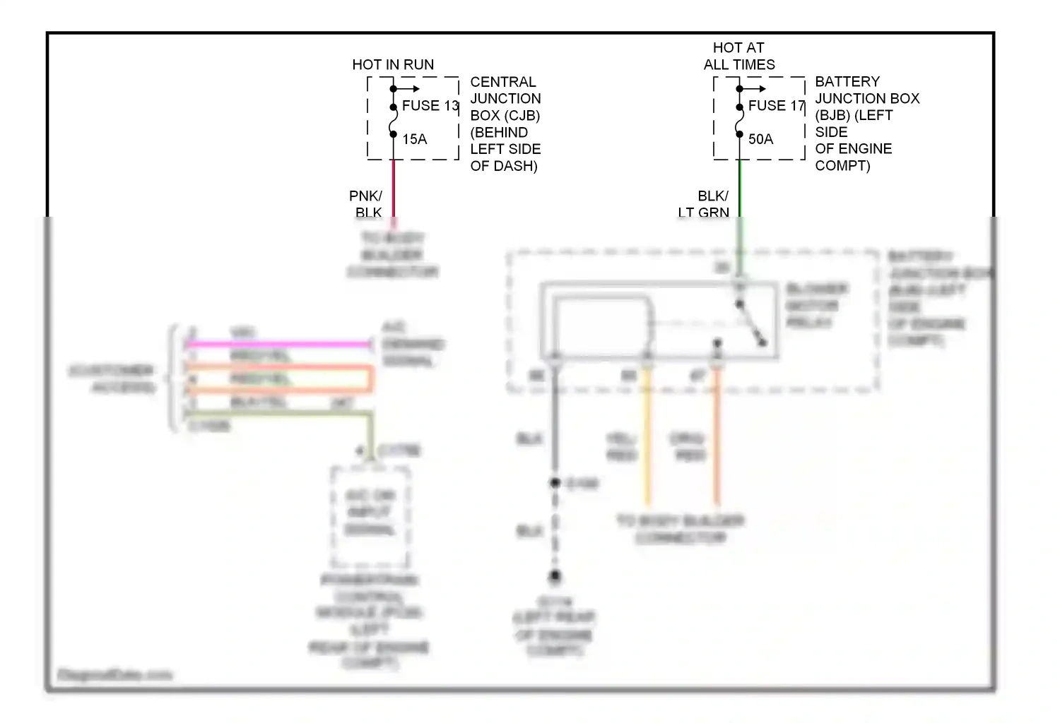 Ford Econoline E150  (1997-2012) red wiring diagram  (150 of 193)
